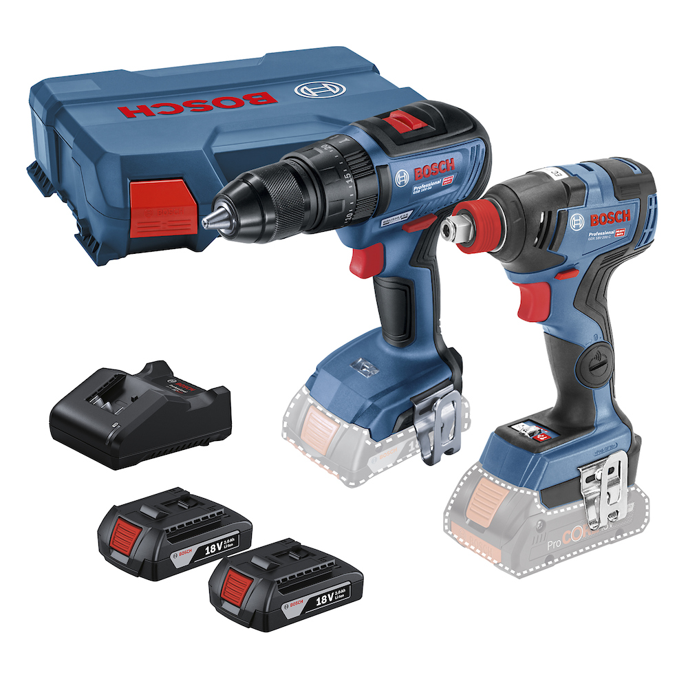 Combo Taladro  GSB 18V-50 + GDX 18V-200 / 2 Bateria 1 Cargador / 18 Volt / BOSCH-8-D-3