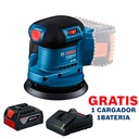 Lijadora Exentrica BOSCH / 5&quot;  GEX 185-LI / BARETOOL / GRATIS 1-BATERIA + 1-CARGADOR  / BOSCH-12-C-1-B