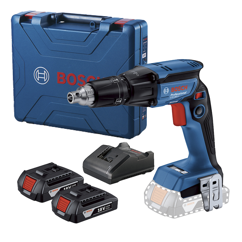 Atornilladora GTB 185  Tabla Yeso / 2 Baterias 1 Cargador / BOSCH-12-B-1