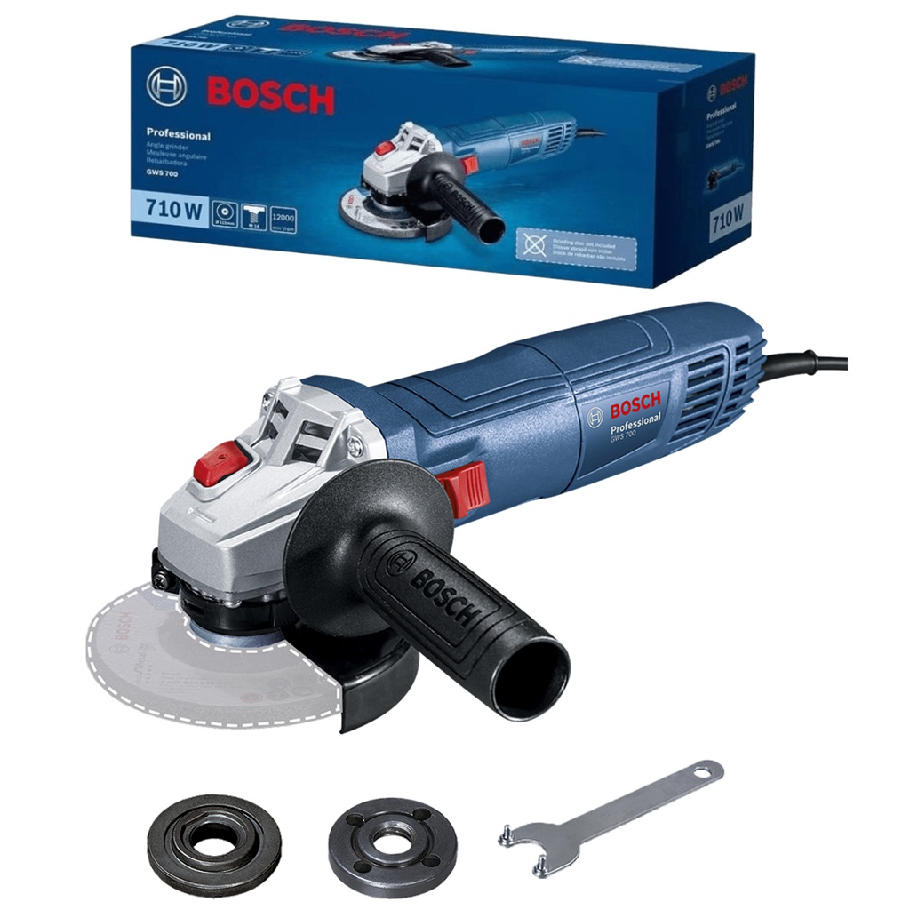 Amoladora 4 1/2" BOSCH GWS 700 / 710 Watt / Eje 5/8" / BOSCH-12-D-2