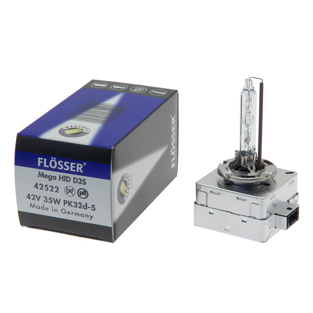 Bombilla FLOSSER XENON D3S / 42V / 35W / PK32D-5 MEGA 5000°K / BOSCH-
