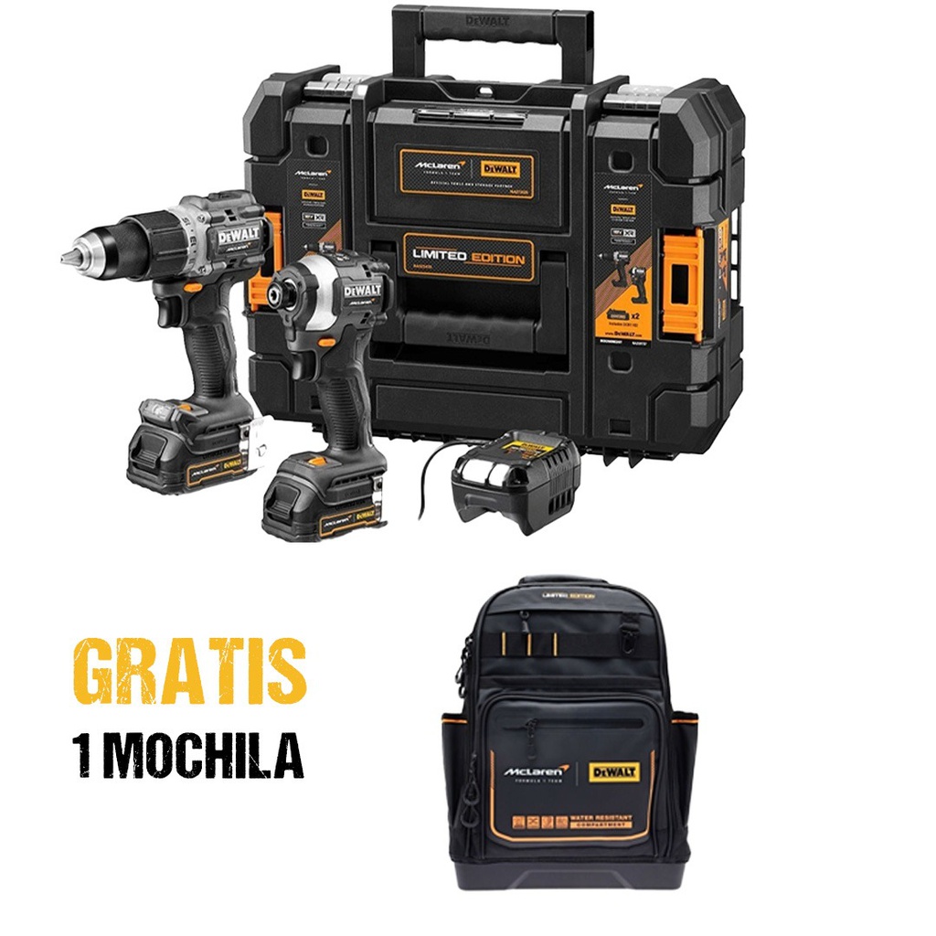 Combo Taladro DCK200ME2GT / DCD85M+DCF85M / 2 Bateria 1 Cargador / 20 Voltios / MCLAREN / DEWALT-6-B-3-A/VENTANA 3