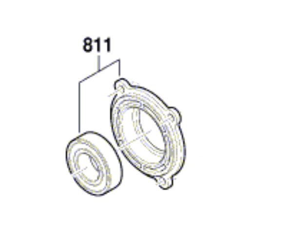Brida de Cojinete Sierra de Banco GTS 254 / Eje / BOSCH-1-D-2-G-1