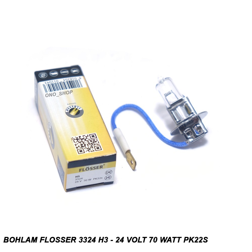 Bombilla FLOSSER / STANDARD / H3 / 24V / 70 W / PK22S / BOSCH-PISO-1