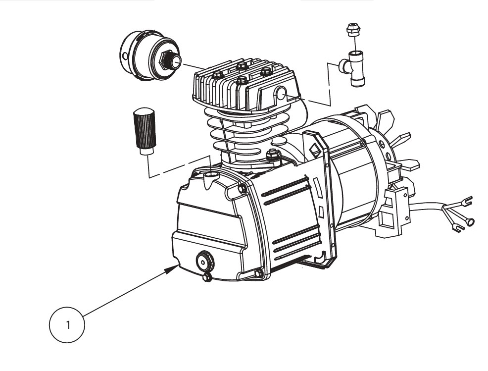 Compresor REP. Motor 120 V / DC500100DI / DX500100DI / BOSCH-PISO 1