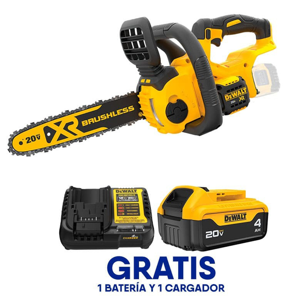Moto Sierra 12&quot; DEWALT 20V XR / BARETOOL / GRATIS DCB204 + DCB1104 / DEWALT-(B2)-VENTANA-1