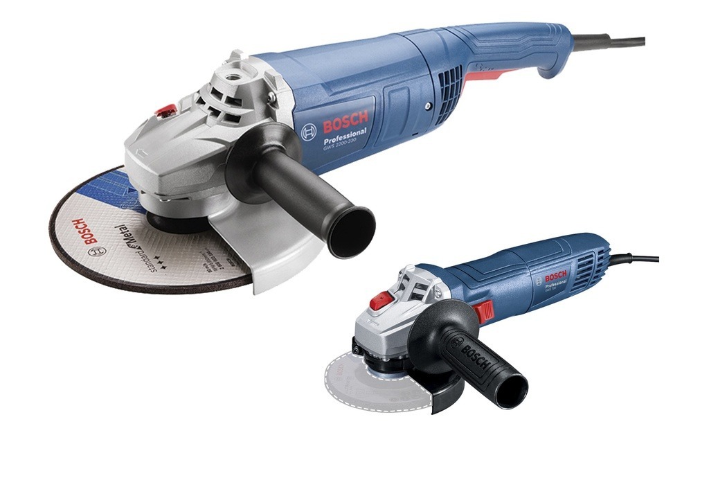 Amoladora 9" BOSCH GWS 2200-230 / 2200 W  VULCANO 5/8" / + GWS 700 5/8" / BOSCH-8-B-1
