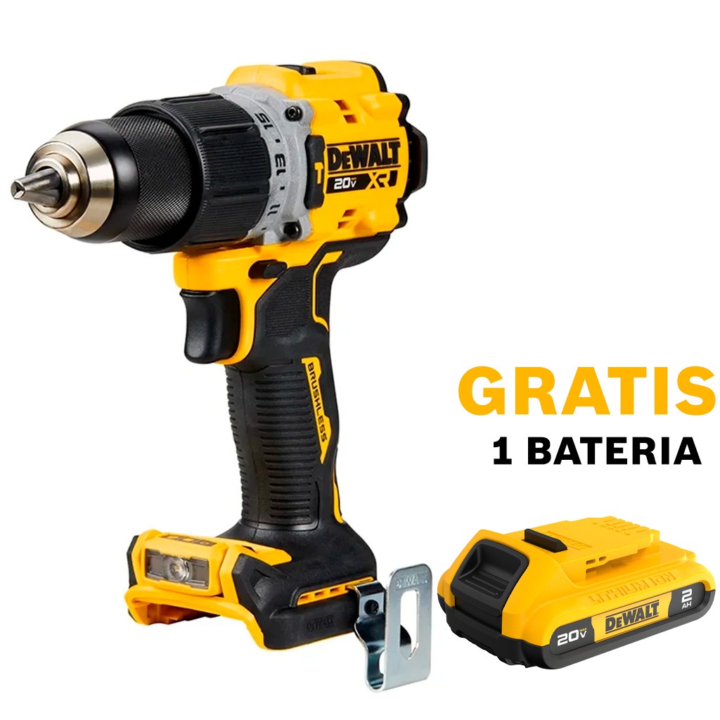 Taladro inalambrico 20 V DEWALT / BARETOOL / GRATIS DCB203 / DEWALT-(2)