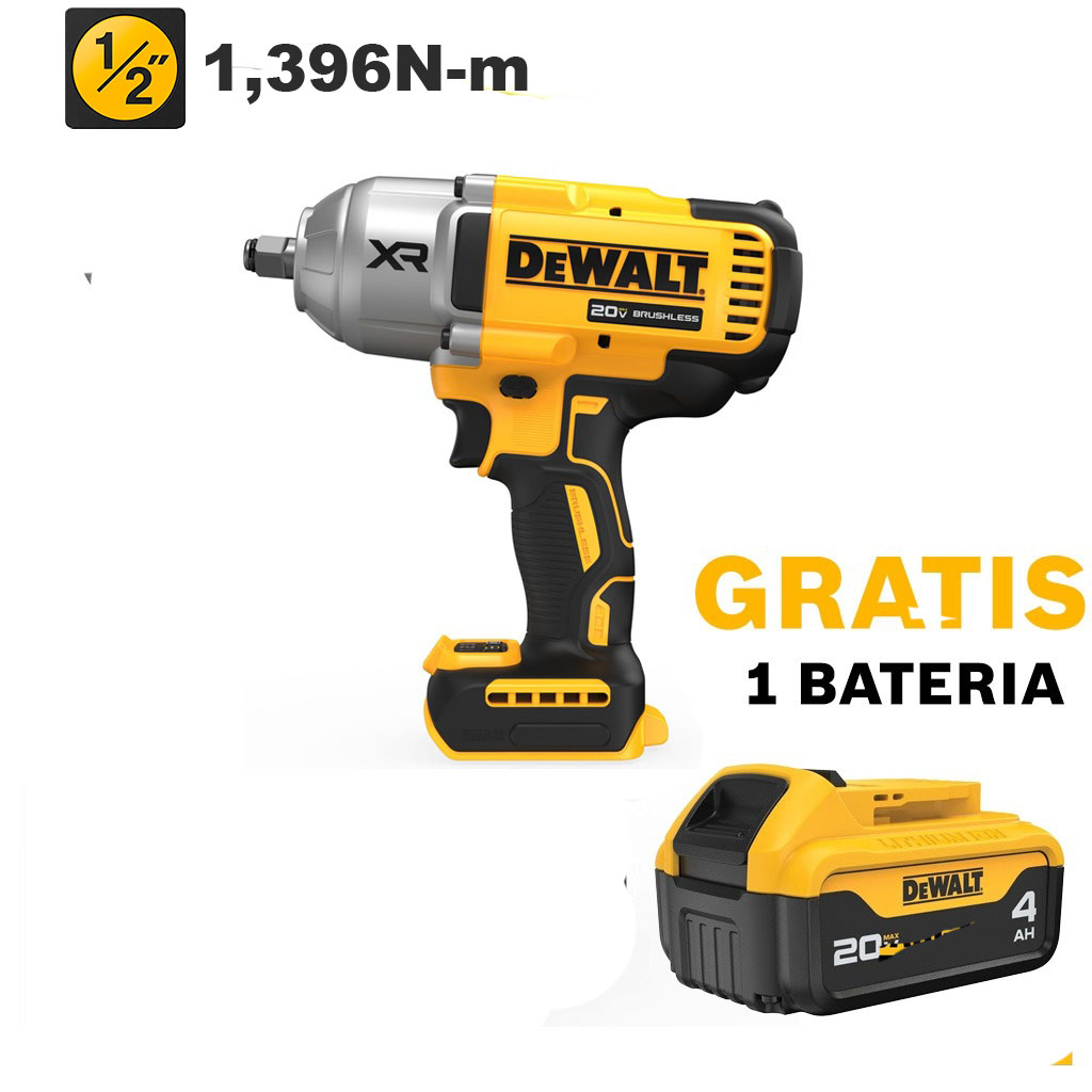 Pistola de Impacto 1/2" DCF900B / 1,396 Nm / BARETOOL / GRATIS DCB204 / DEWALT-(B2)-PISO-2