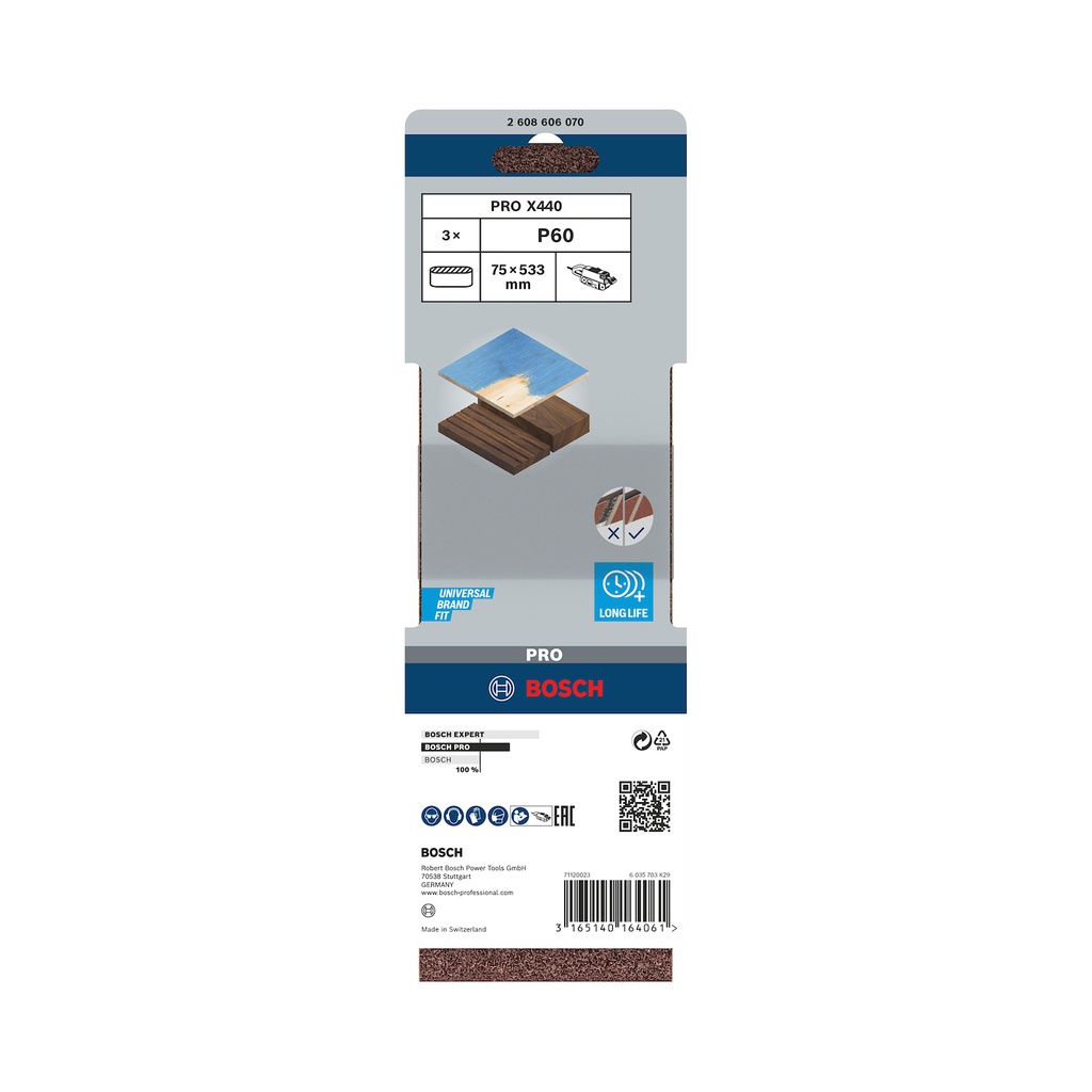 Lija de Banda 3X21G 60 3 PCS BEST / BOSCH-7-A-2