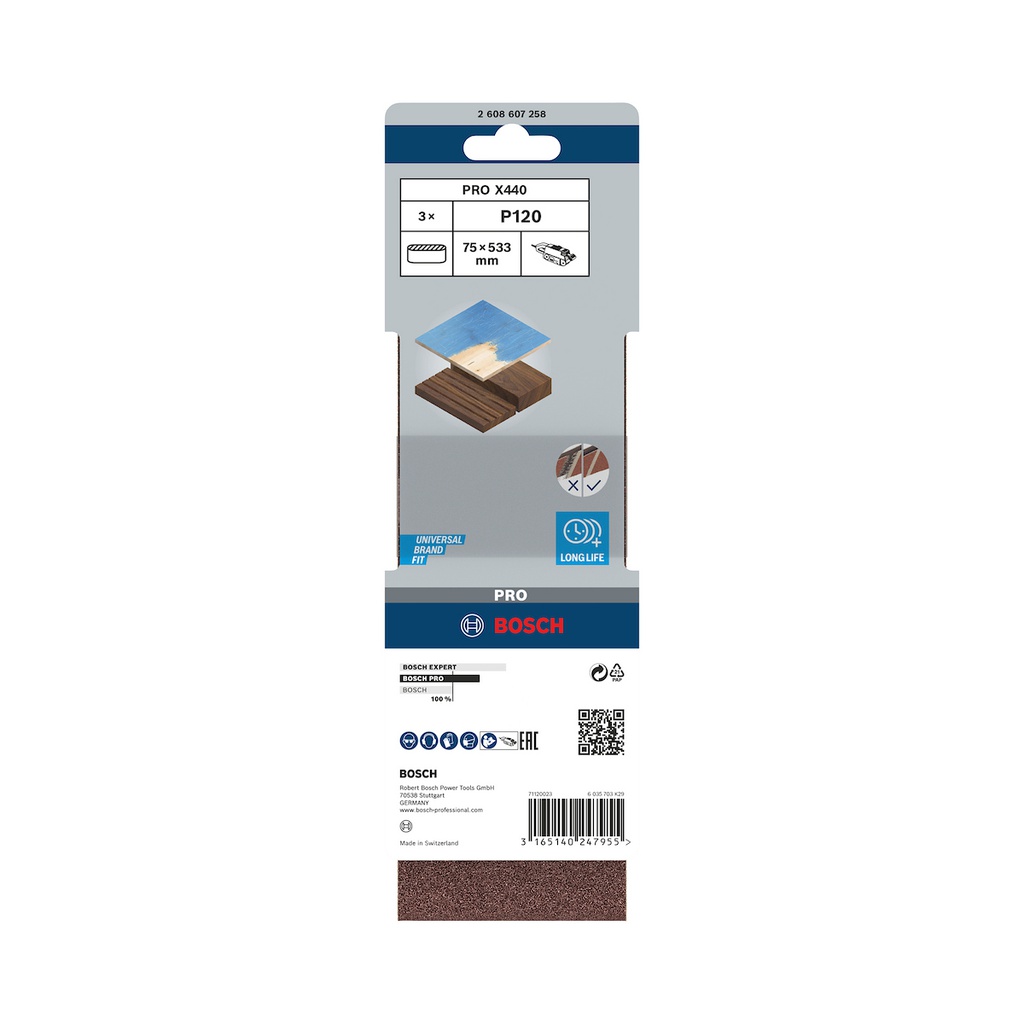 Lija de Banda 3X21 G 120 3 PCS BEST / BOSCH-