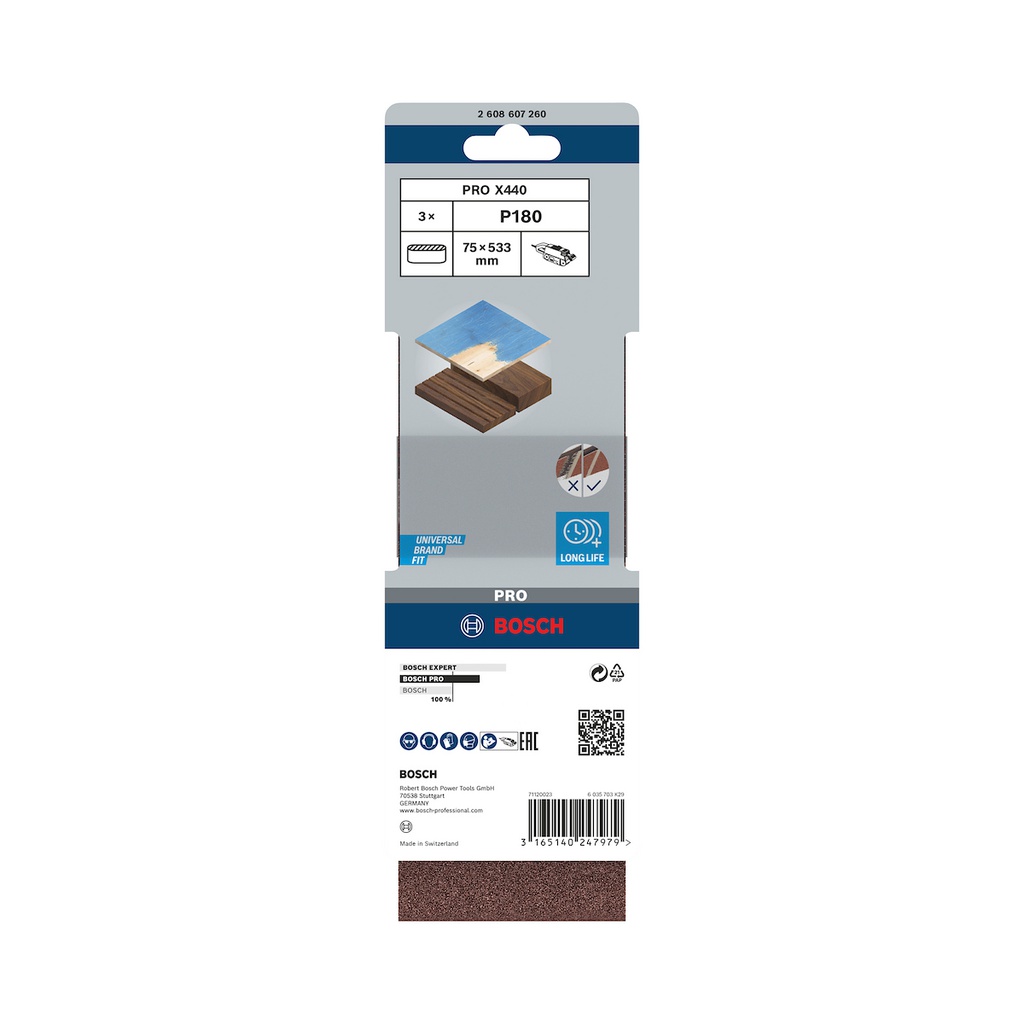 Lija de Banda 3X21 G 180 3 PCS BEST / BOSCH-