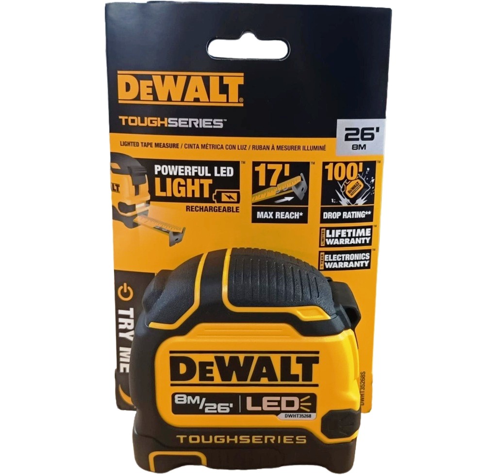 Metro Magnetico 8 Metros DEWALT  3/4" / Recargable / Luz LED / DEWALT-SALA-DE-VENTAS / 2-E-3-B (16 FONDO)