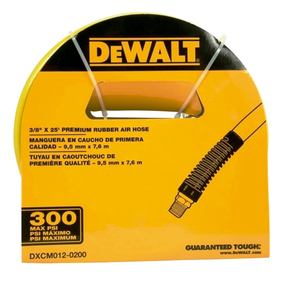 Manguera de 7.5 Metros ( 25 Pies ) Conector 1/4&quot; Grosor 3/8&quot; / CAUCHO / DEWALT / DEWALT-