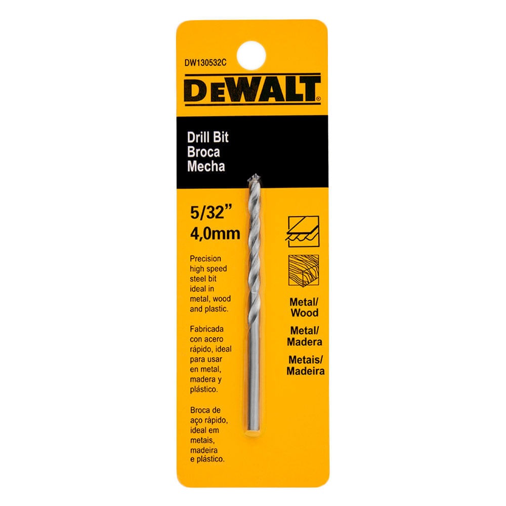 Broca Metal Madera HSS 5/32" DeWalt / DEWALT-