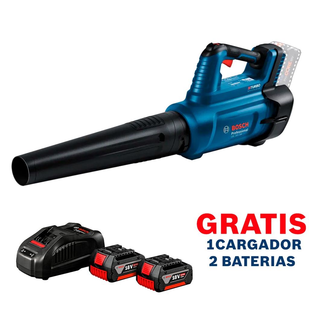 Soplador 18V - GBL 18V-750 / BARETOOL / GRATIS 2-BATERIA + 1-CARGADOR / BOSCH-18-D-1-B