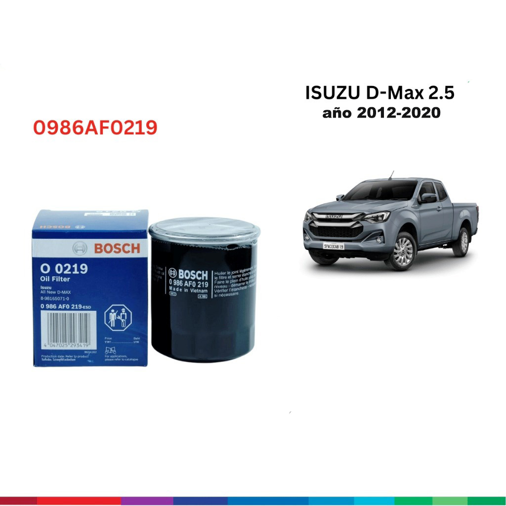 Filtro Aceite BOSCH PH11747 / ISUZO D-MAX 2012-2020 / BOSCH-