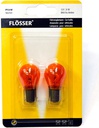 Bombilla Auxiliar FLOSSER ( 1 Contacto ) P21W / 12V / BA15S / AMBAR / BLISTER / BOSCH-PISO-1