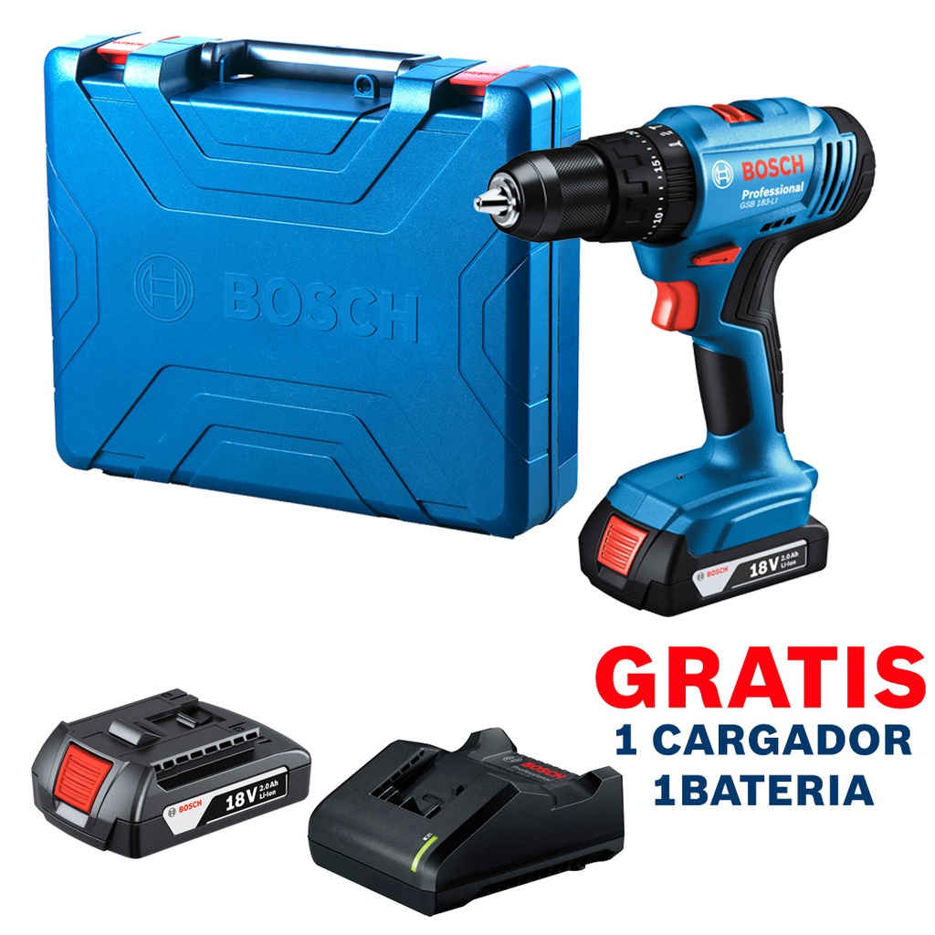 Taladro inalambrico 18V BOSCH GSB 183-LI / BARETOOL / GRATIS 1- Bateria 1- Cargador / BOSCH-