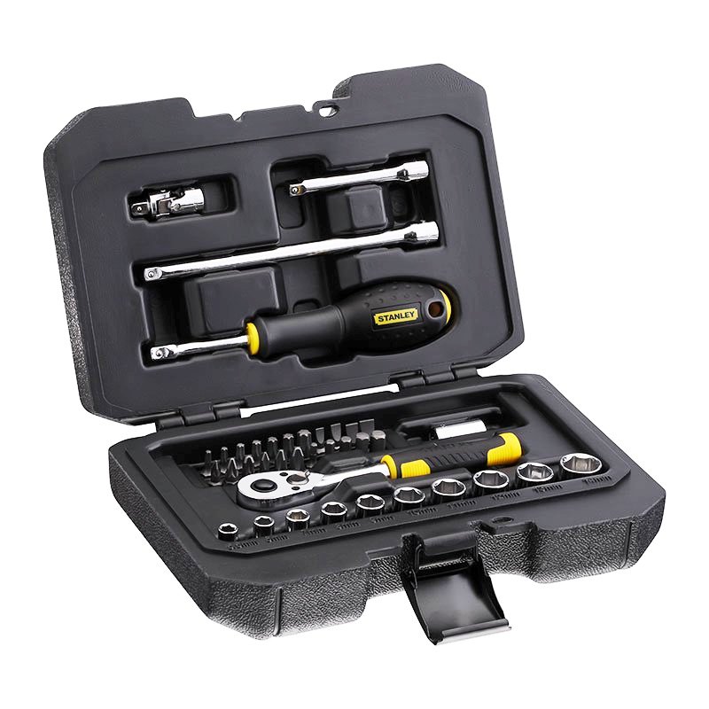 Juego / Dados 38 Piezas / Raiz 1/4" / Milimetricas Maleta Plastica / DEWALT-16-C-3-B