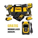 Combo Taladro DCK250D2 / DCD805+DCF845 / 2 Bateria 1 Cargador / 20 Voltios / DEWALT-1-A-2-B/VENTANA 3