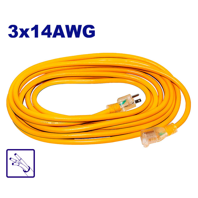 Extencion Electrica Amarilla 8 Metros Calibre 3x14 AWG / EMTOP / DEWALT- 7 FONDO