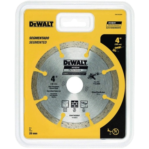 [DW47402HP] Disco de diamante 4" ECO DEWALT Segmentado / DEWALT-Tabla-1