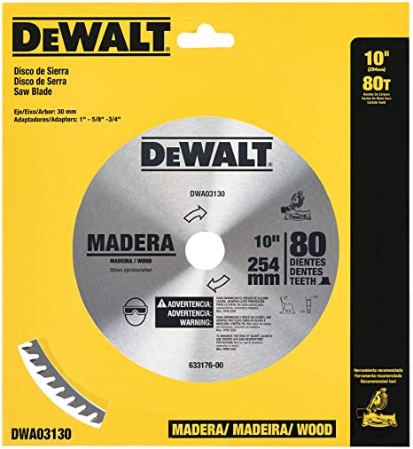 [DWA03130] Disco Sierra Circular 10&quot; DEWALT 80 Dientes / Eje 5/8 / 3/4 / DEWALT-2-Tabla-6