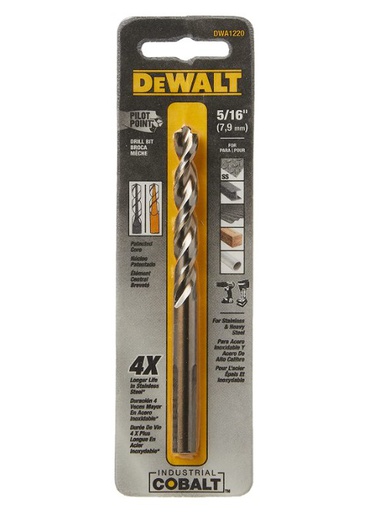 [DWA1220] Broca Metal Madera Cobalto 5/16&quot; DeWalt / DEWALT-5-B-3-E-3