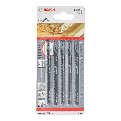 [2608667302] Sierra / 'Cuchilla para Caladora T244D 5U / BOSCH-