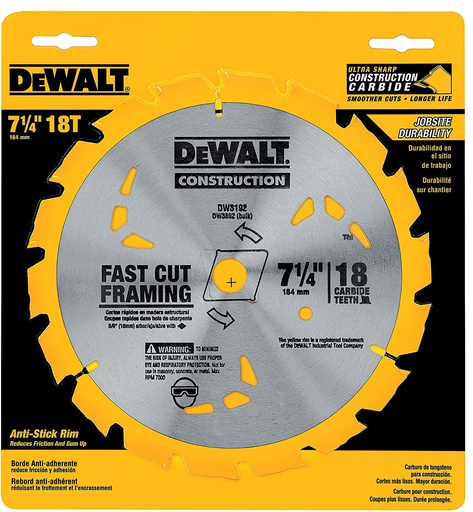 [DW3192] Disco Sierra Circular 7 1/4" 18D DEWALT / DEWALT-Tabla-1