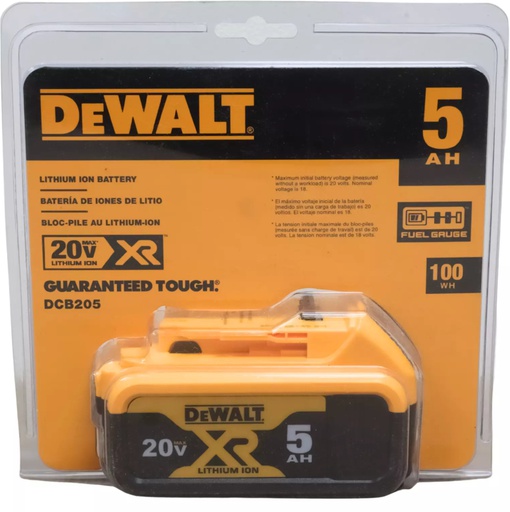 [DCB205] Bateria DEWALT 20 V / 5.0 Ah / DCB205 DEWALT / DEWALT-4-C-3-A
