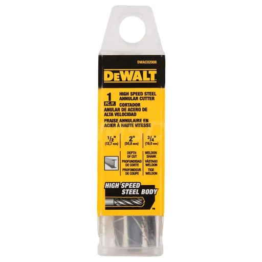 [DWAC02008] Broca Anular DEWALT 12 mm / 1/2&quot; x 2&quot; / DEWALT-TABLA-2