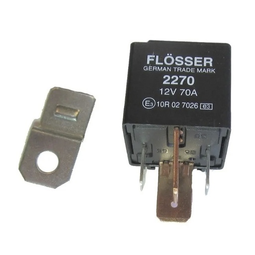 [2270] Relay FLOSSER 12V / 70 Amp 4 Terminales 87 / BOSCH-