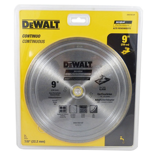 [DW47901HP] Disco de diamante 9" DEWALT Rin Continuo / DEWALT-Tabla-1