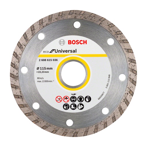[2608615036] Disco de diamante 4 1/2" ECO BOSCH / Concreto TURBO / BOSCH-Tabla 6