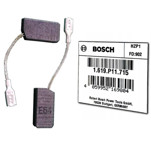 [1619P11715] Carbones Amoladora GWS 7-115 SL / GWS 9-125 S / E64 / BOSCH-B-71