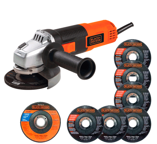 [G720P-B3] Amoladora 4 1/2&quot; Black Decker 5 Disco Gratis / DEWALT-4-A-2-B-/(2)-PASILLO-15