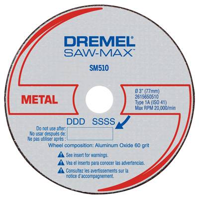[SM510C] Rueda Dremel SM510 / CORTE METAL ABRASIVO 3U / BOSCH-