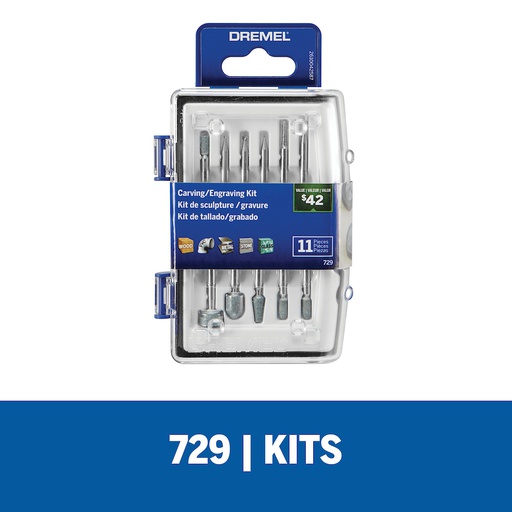 [729] Kit Accesorios 11 Piezas Dremel DR729 / BOSCH-18-D-3-D