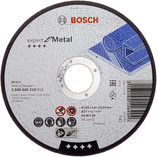 [2608600219] Disco abrasivo 5&quot; Corte metal / EXPERT / 5&quot; X 1/16&quot; X 7/8&quot; (125 X 1.6 X 22.23MM) BOSCH-7-D-3