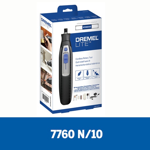 [7760] Moto Tool Inalambrico 4 V Dremel LITE / 7060 10 Accesorios / BOSCH-18-D-3