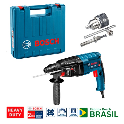 [12A0-2G3] Martillo Perforador 2 KG GBH 2-24 D (0 611 2A0 2G3) + MANDRIL / BOSCH-10-E-1