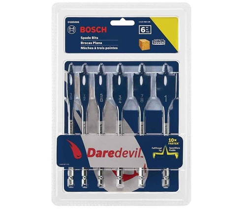 [2610958239] Broca Paleta KIT 3/8, 1/2, 5/8, 3/4, 7/8, 1 BOSCH / BOSCH-2-C-3-D