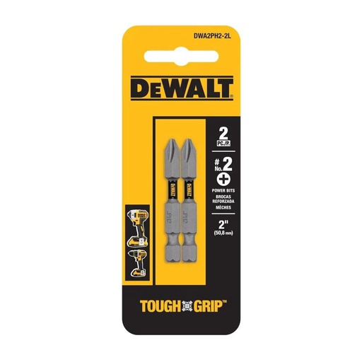 [DWA2PH2-2L] Punta No 2 Philips de 2&quot; DeWalt / TOUGH GRIP / DEWALT-5-B-2-C-2