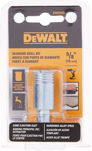 [DW5580] Broca Diamantada 5/8" / PORCELANA Y CERAMICA / DEWALT-5-D-2-E-3