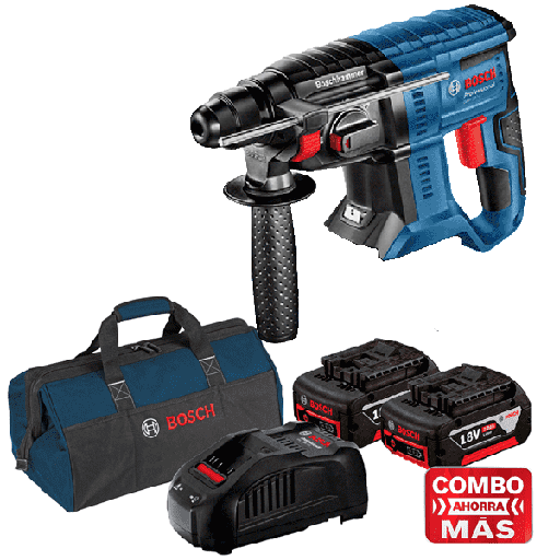 [1911-COMBO] Martillo Perforador 2 KG GBH 180 LI / 2-BATERIA / BOSCH-