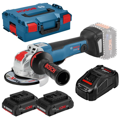 [17B0-PRO] Amoladora 4 1/2&quot; BOSCH GWX 18V-10 PC XLOCK / 2- BATERIA PROCORE 4 AMP/ BOSCH-