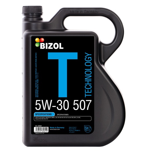 [85821] Aceite 5W30 507 Garrafa 5L - TECHNOLOGY / FULL SINTETICO / BIZOL / BOSCH-