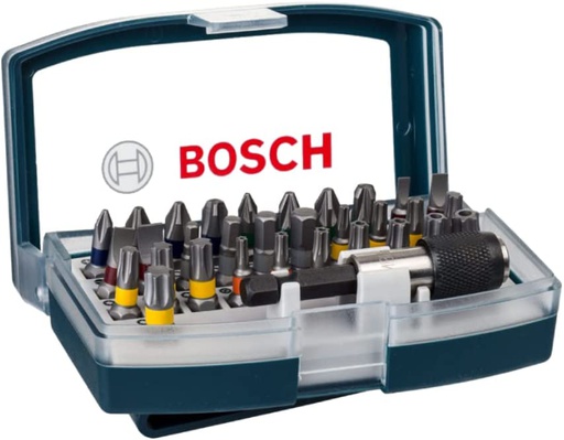 [2607017359] Juego de 32 Piezas Puntas Atornillador / Clip de Cinturon /  DESTORNILLADOR / BOSCH-7-C-1